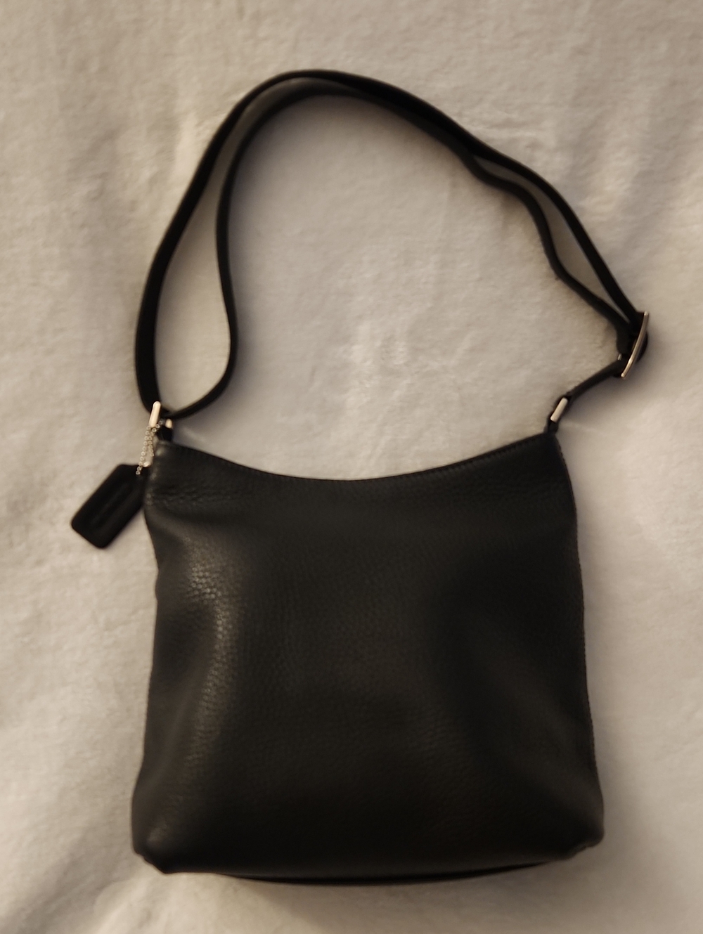 Coach Black Pebbled Leather Shoulder Bag